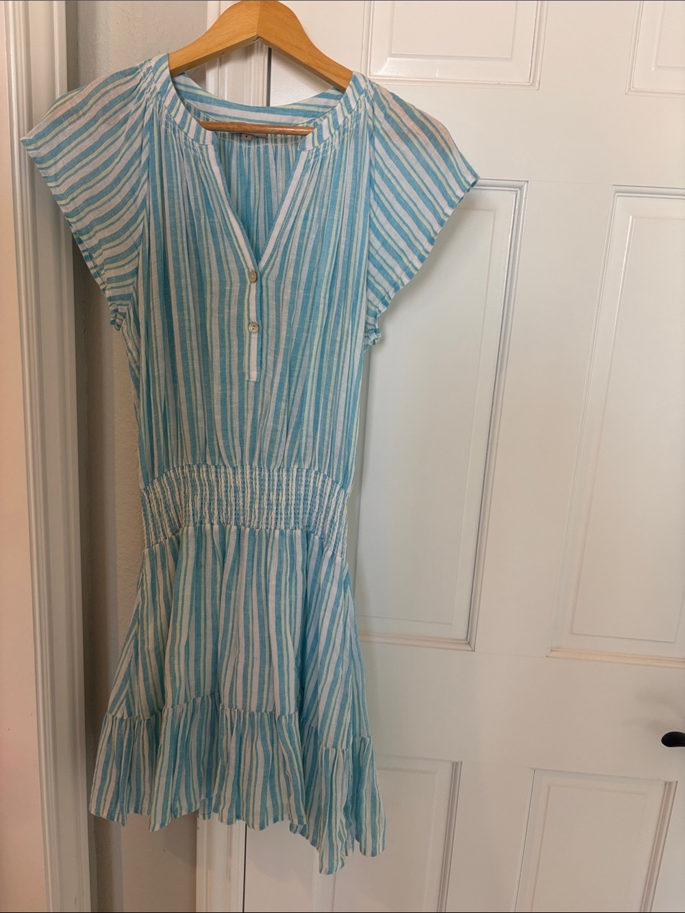 Rails Blue & White Striped Mini Dress